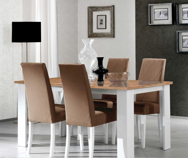 Product photograph of Stella Oak Italian 6 Seater Dining Table from Choice Furniture Superstore.